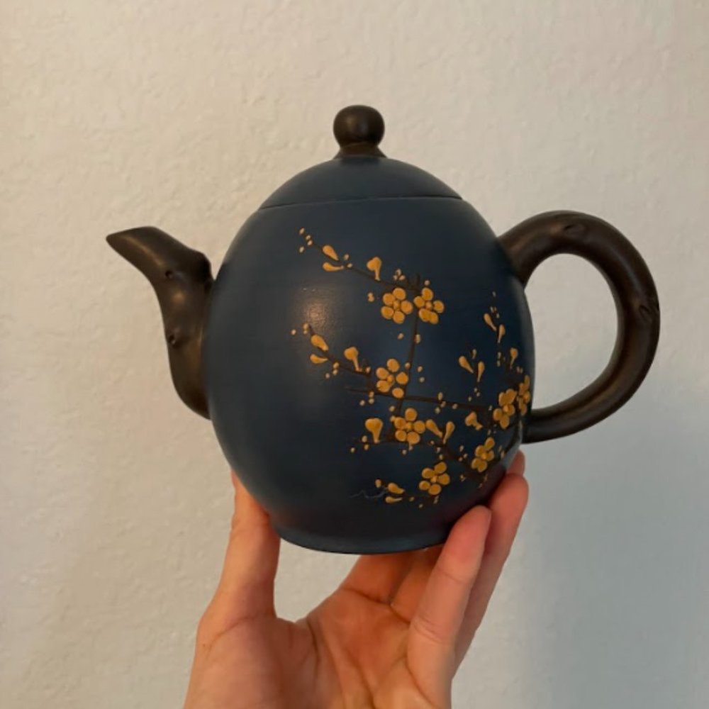 Hand-painted Japanese teapot and teacups